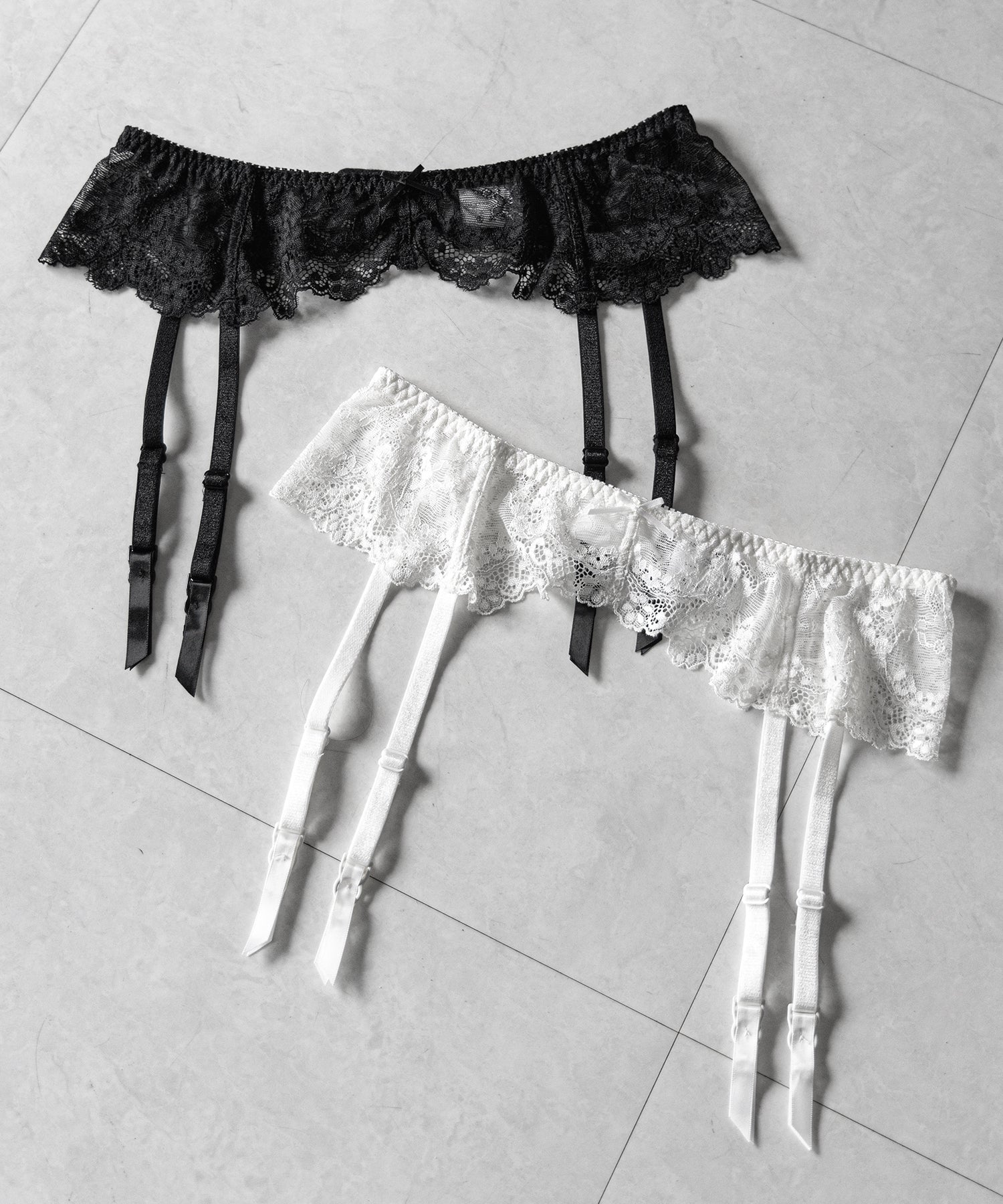 レースリボンストラップガーターベルト ／lace ribbon strap garter belt
