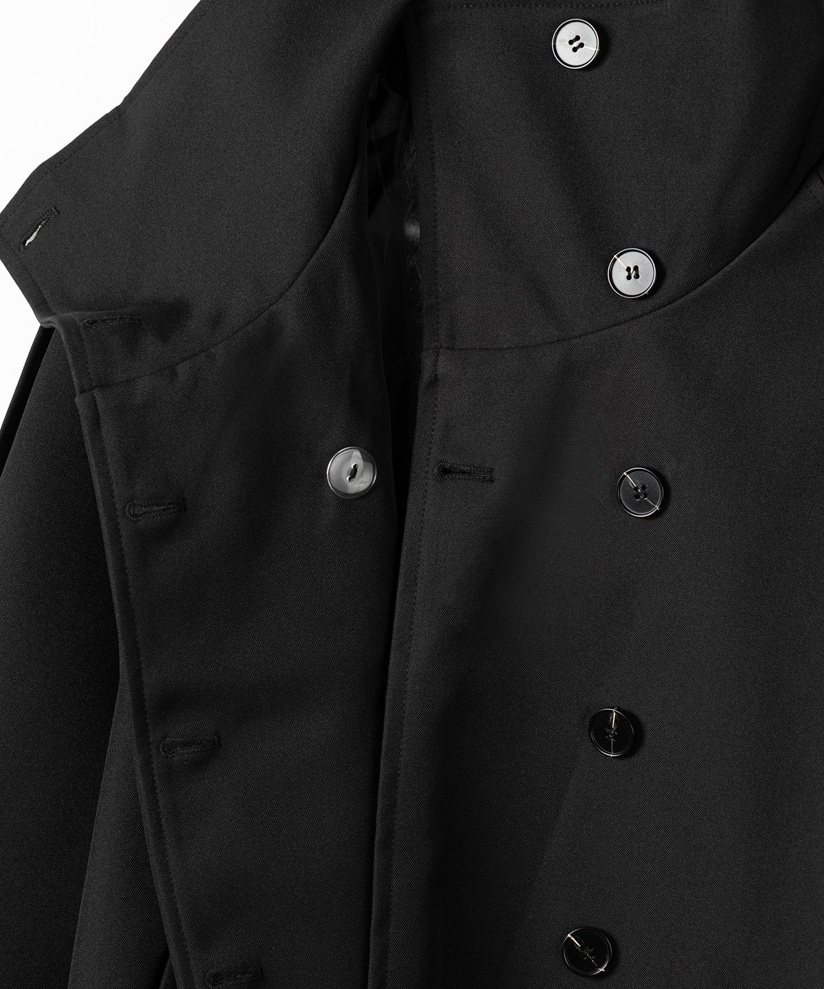 ２WAYスタンドカラーミドルトレンチコート ／ 2WAY stand collar middle trench coat