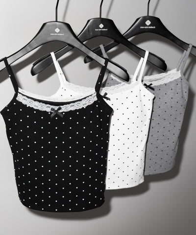 ミニリボンドットレースキャミソール ／ mini ribbon dot lace camisole