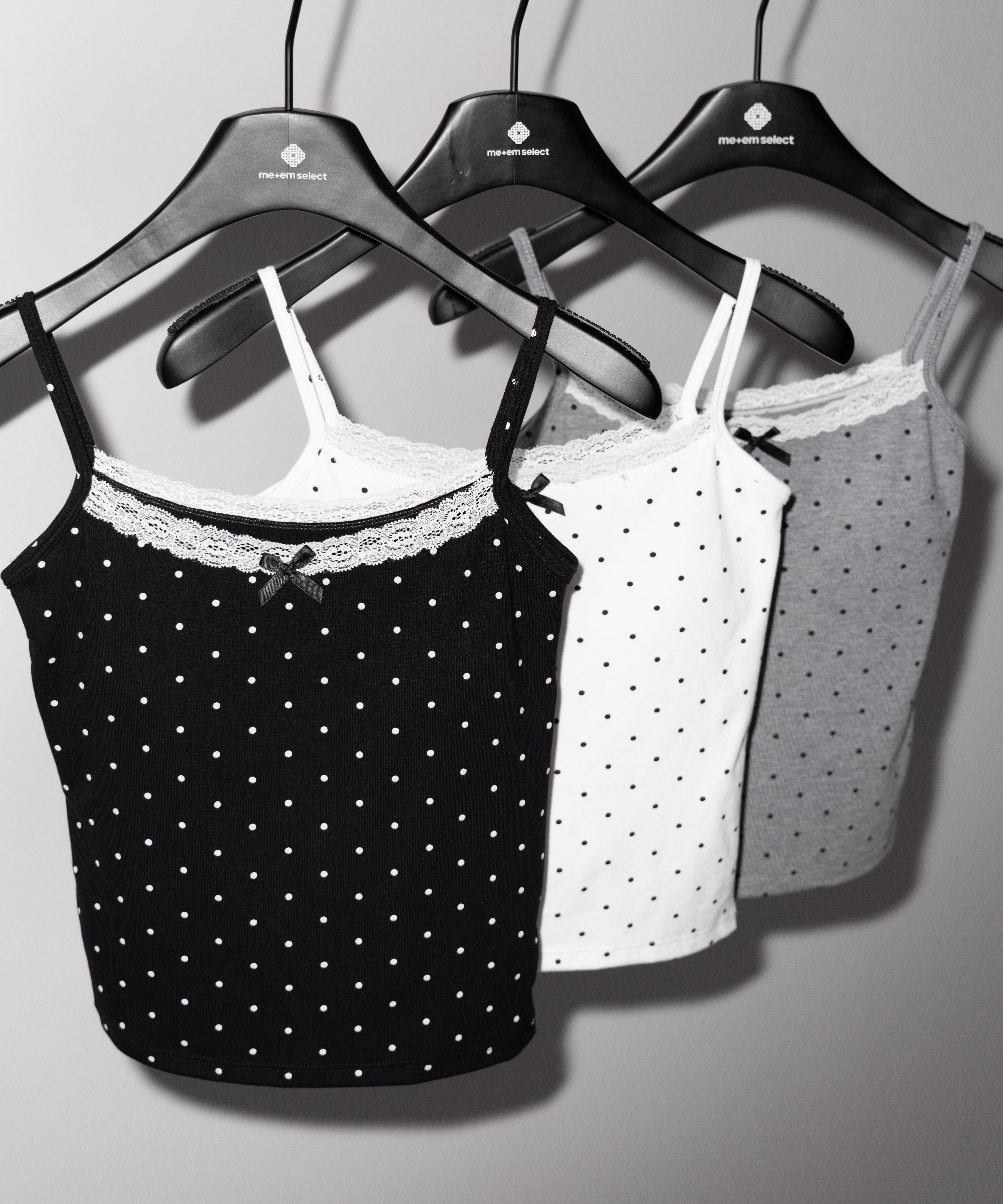 ミニリボンドットレースキャミソール ／ mini ribbon dot lace camisole