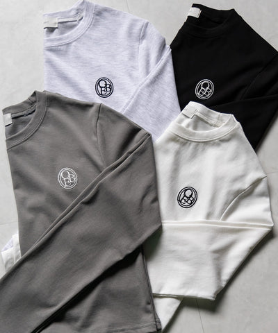 OBE刺繍 ミニロゴ長袖Ｔシャツ【 韓国製 】