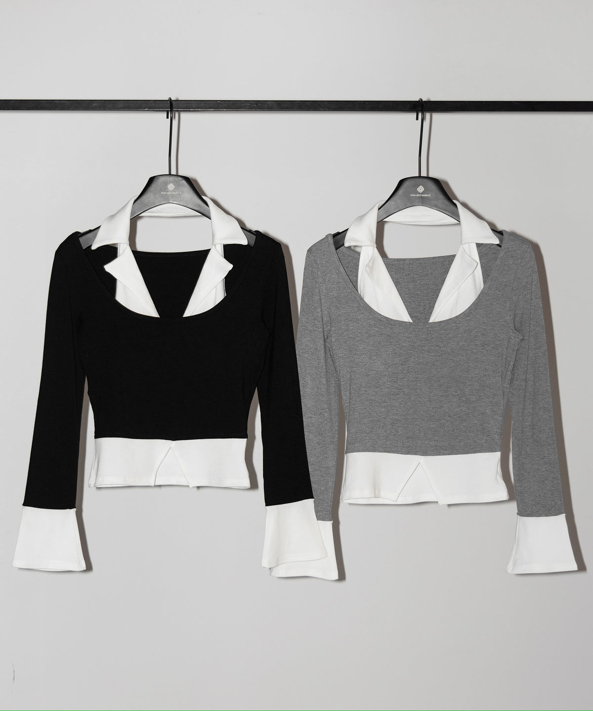 カットアウトフェイクレイヤード長袖Ｔシャツ ／ shirts like cutout fake layered long sleeve T-Shirt