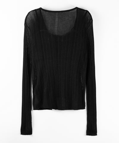 【 ２点セット 】レースニットキャミソール ＋ シアーニットカーディガン SET ／ lace knit camisole + sheer knit cardigan SET