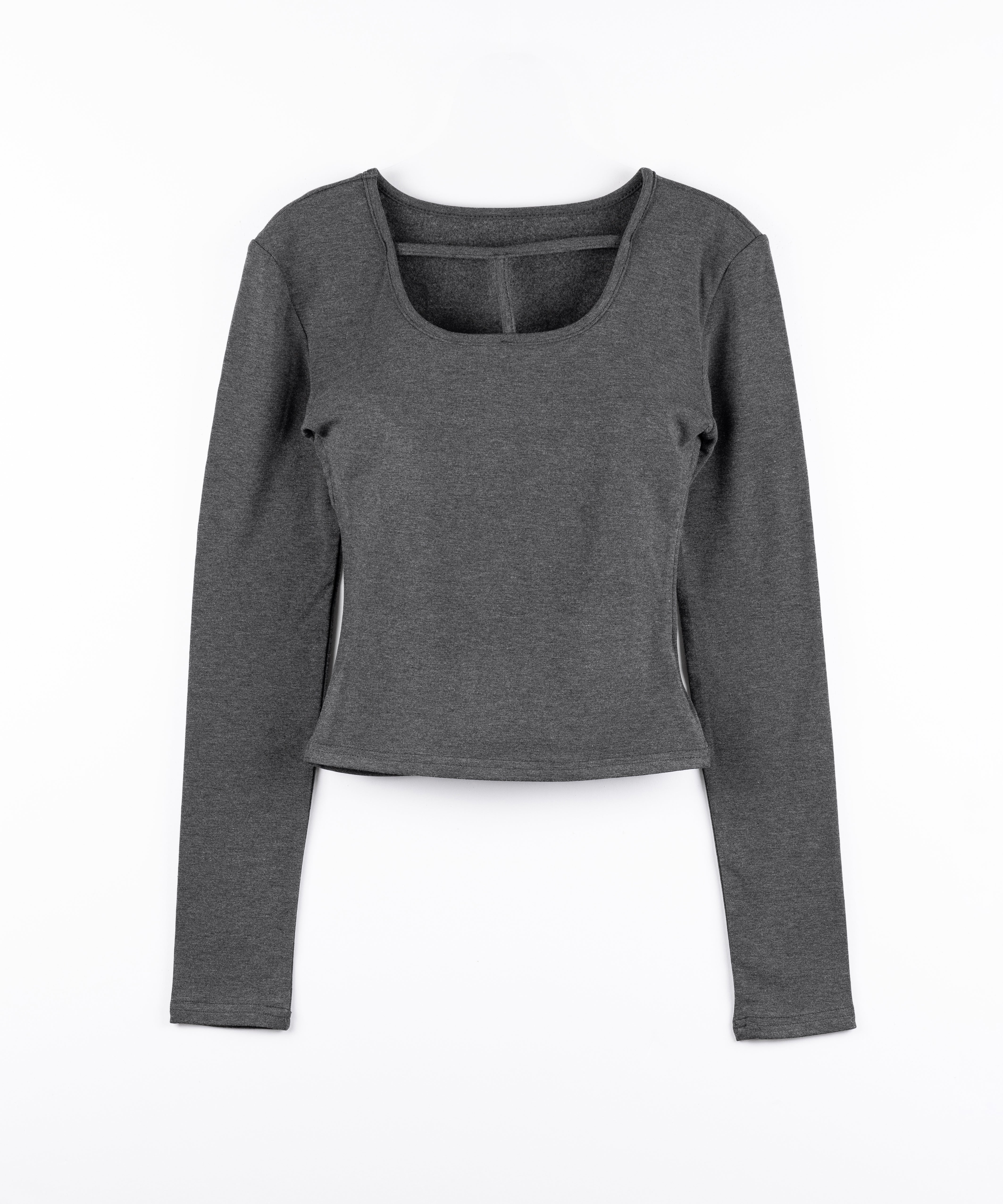 【 裏起毛 】カットアウトストラップスリムカットソートップス ／ cutout strap slim cutsew tops