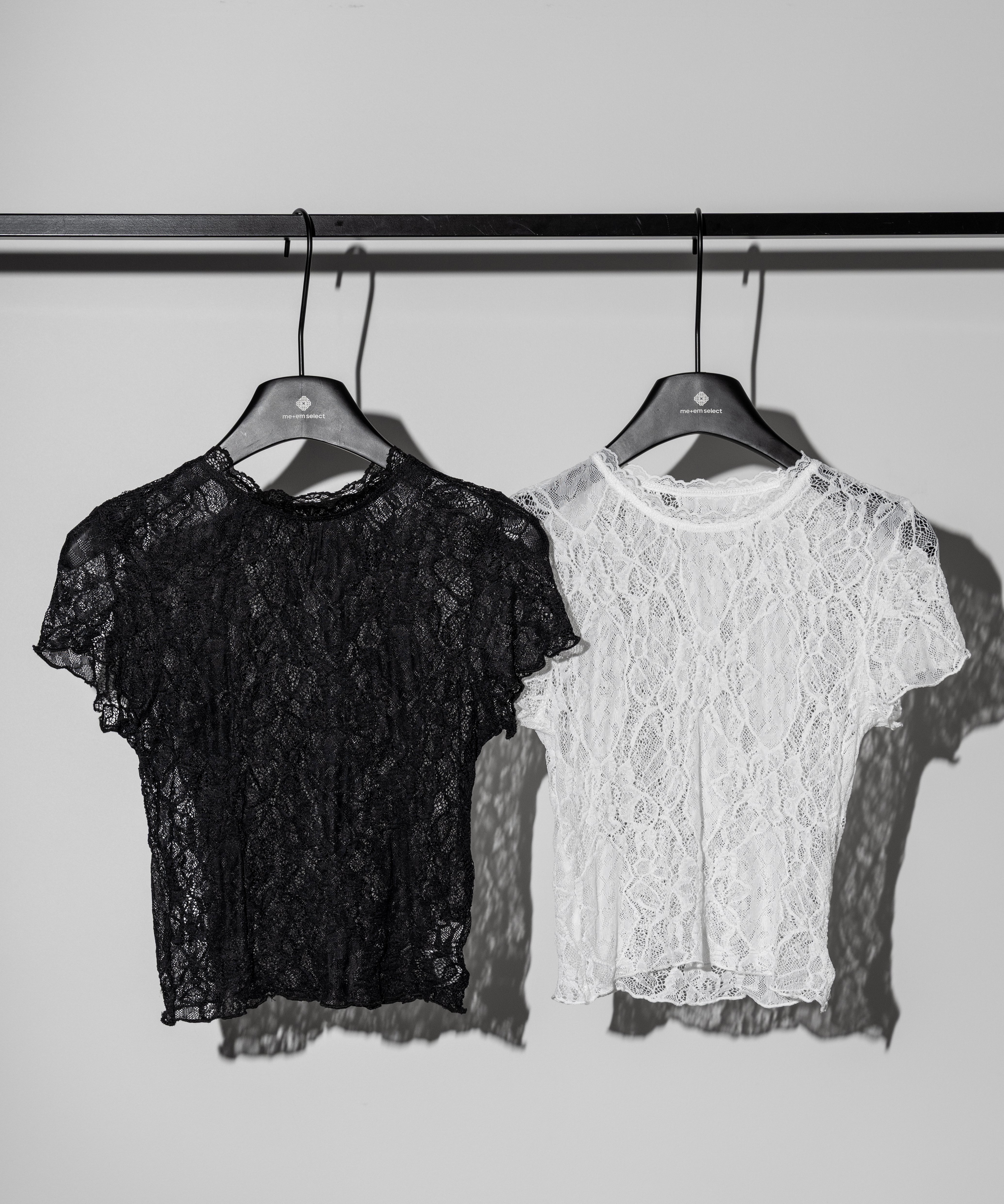 ストレッチレースショートメローＴシャツ ／ stretch lace short mellow T-shirts