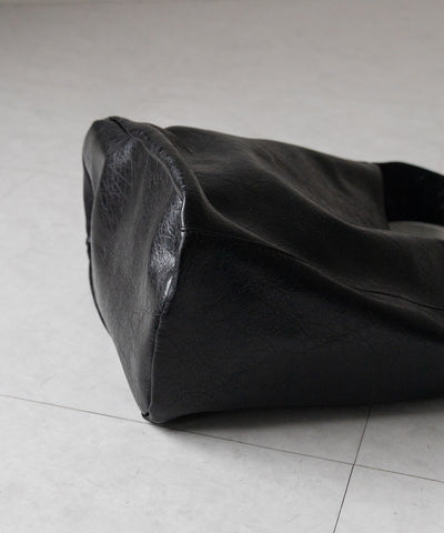 【 ２color ／ 大容量 】フェイクシボレザーワンハンドルショルダーバッグ ／ fake shibo leather onehandle shoulder bag