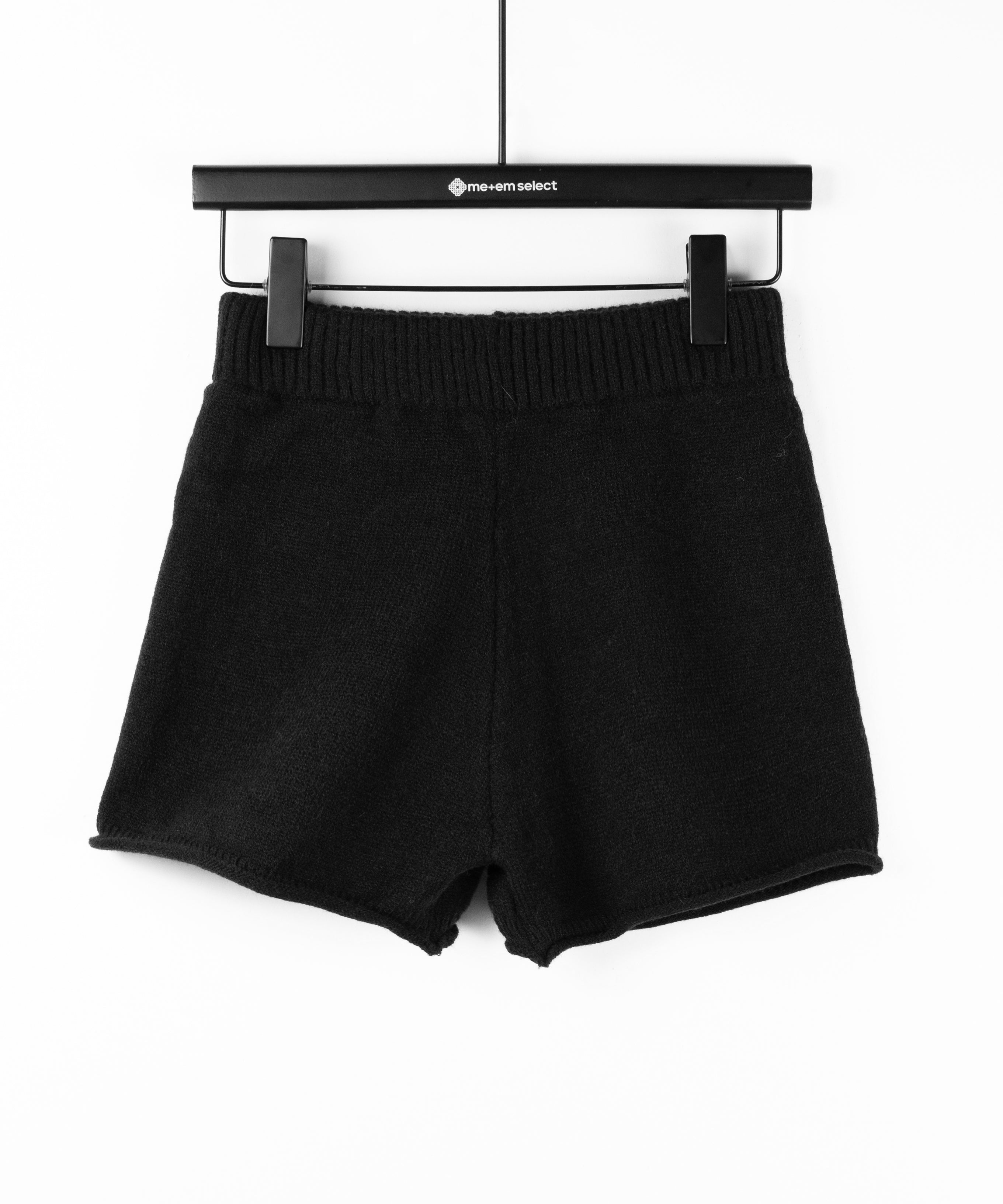 【 ニットセットアップ 】フェイクファーワンショルオーバーニット ＋ ニットショートパンツ SET ／ fake fur one-shoulder over knit + knit short pants SET