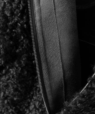 【 限定先行販売 】プードルボアミドルフーディコート ／ poodle boa middle hoodie coat