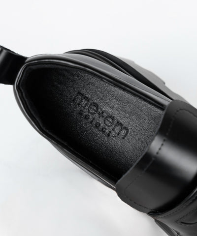 厚底チャンキーヒールコインローファー／platform chunky heel coin loafers
