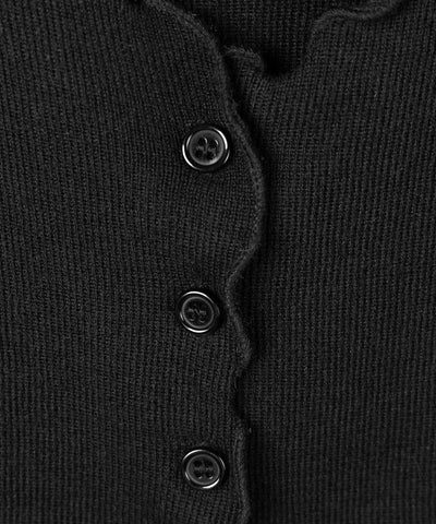 レイヤード風メロースリムニットカーディガン ／ layered mellow slim knit cardigan