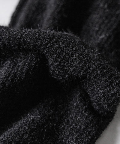 クロスストラップスクエアショートシャギーカーディガン ／ cross strap square short shaggy cardigan