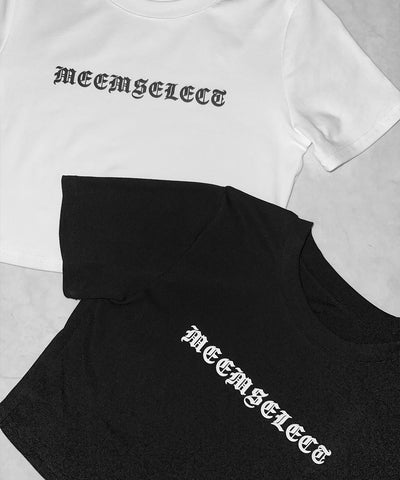 【 ２color 】グランジロゴショートちびTシャツ ／ grunge logo short chibi T-shirt