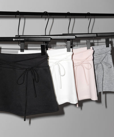 【 インパン裏地付き 】ストリングリボンミニスカート ／ string ribbon mini skirt