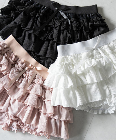 リボンフリルミニショートパンツ ／ ribbon frill mini short pants