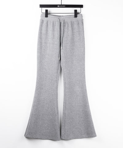 【 セットアップ 】ファーフードショートパーカー＆スウェットフレアパンツ ／ Fur short hoodie ＆ sweat flare pants SETUP