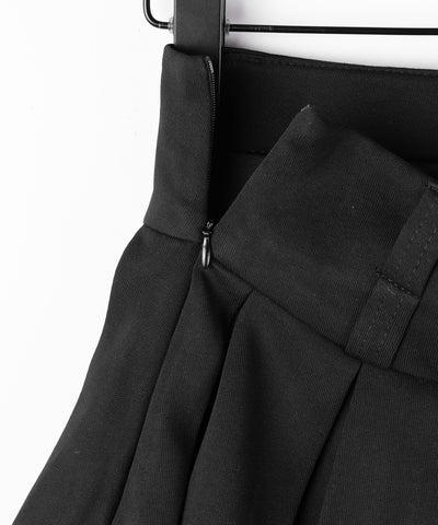 【 インパン裏地付 】プリーツスウェットマイクロミニスカパン ／ plests sweat micro mni skirt pants