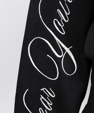【 セットアップ 】レタリングロゴ刺繍ジップアップパーカー＆ショートパンツ ／ lettering logo embroidery zip-up hoodie ＆ short pants SETUP