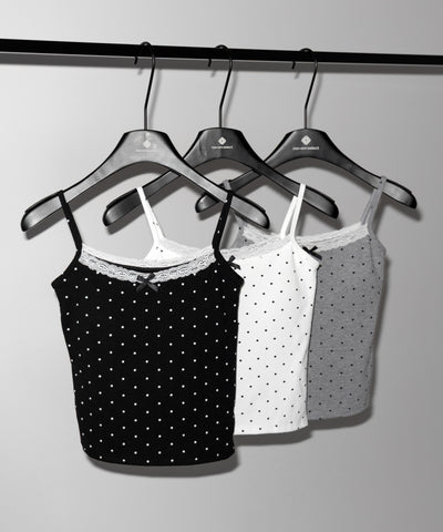 ミニリボンドットレースキャミソール ／ mini ribbon dot lace camisole