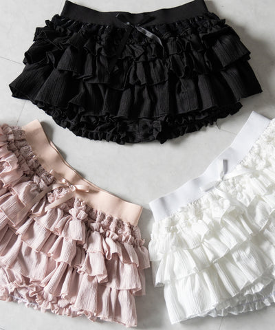 リボンフリルミニショートパンツ ／ ribbon frill mini short pants