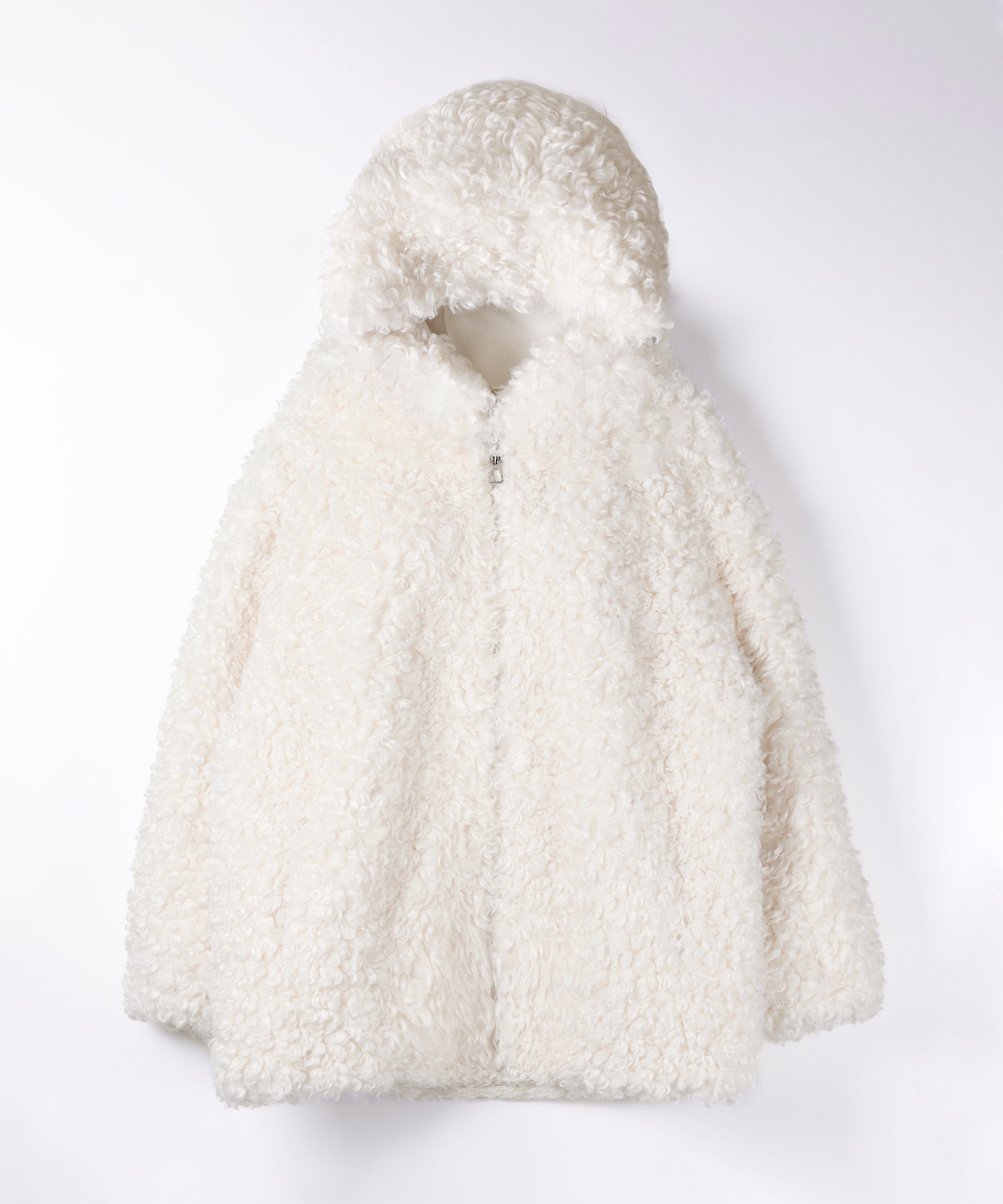 【 限定先行販売 】プードルボアミドルフーディコート ／ poodle boa middle hoodie coat