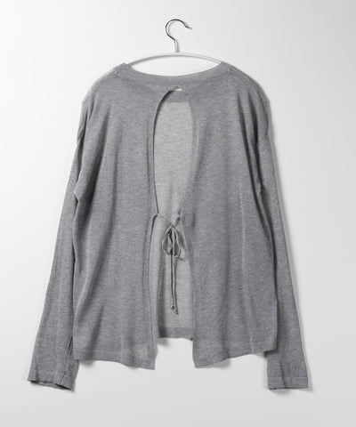 【 選べる７color 】ニュアンスカラーバックスリットオーバーシアーニット ／ nuance color back slit over sheer knit