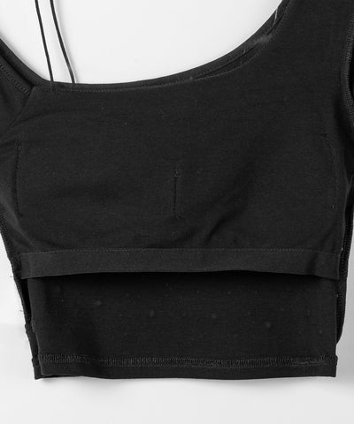 ラインストーンワンショルダーショートTシャツ ／ Rhine stone one shoulder short T-shirts