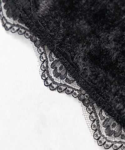 【 カップ付き 】シャギーファーショートビスチェキャミソール ／ shaggy fur short bustier camisole