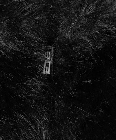 フェイクファーフーディミドルコート ／ fake fur hoodie middle coat