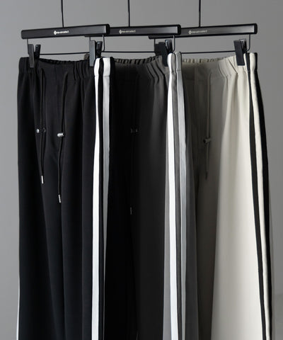 【 ３size／３color 】２WAYドロストサイドラインルーズトラックワイドパンツ