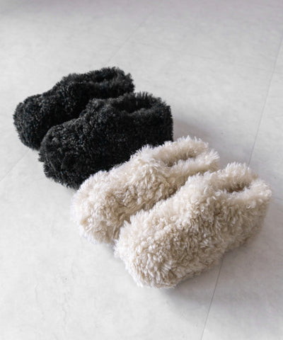 厚底テディボアサボサンダル ／ platform teddy boa sabo sandals