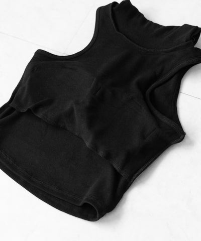 【 裏微起毛 ／ 2点セット 】ハイネックノースリーブトップス ＋ ショートカーディガン SET ／ high neck nosleeve tops + short cardigan SET