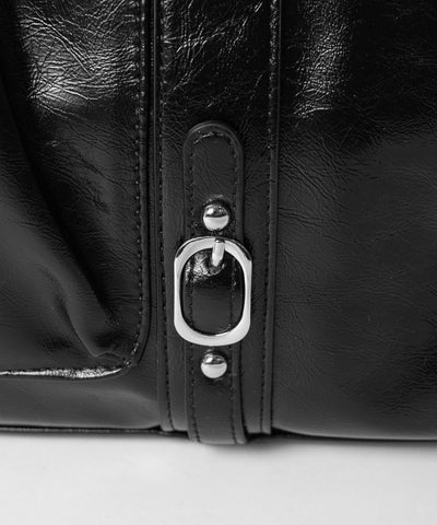 ヴィンテージフェイクレザーボストンエディターズバッグ ／ vintage fake leather boston editors bag