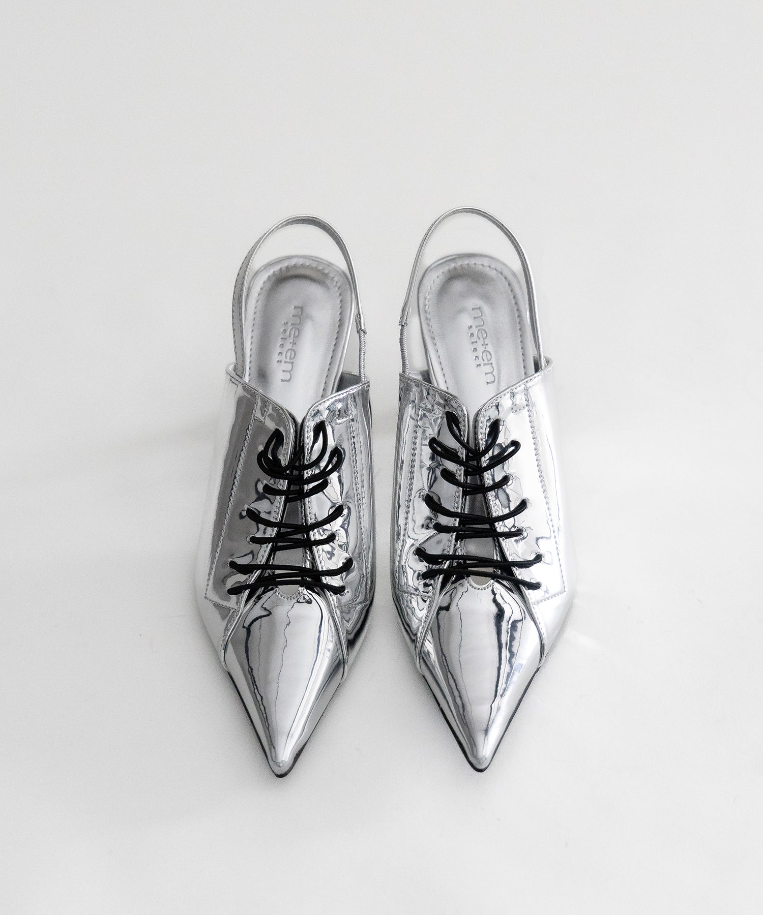【 ３color 】ポインテッドトゥレースアップスニーカーミュール ／ pointed toe lace up sneaker mules