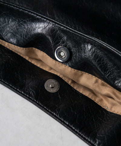 【 ２color ／ 大容量 】フェイクシボレザーワンハンドルショルダーバッグ ／ fake shibo leather onehandle shoulder bag