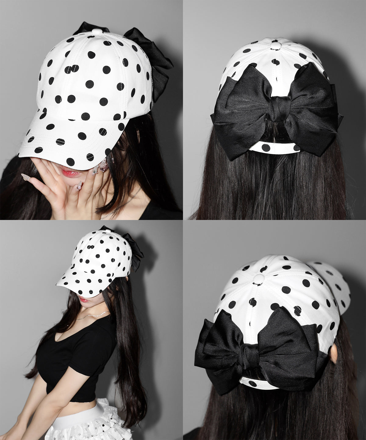 ドットバックリボンキャップ ／ DOT back ribbon CAP