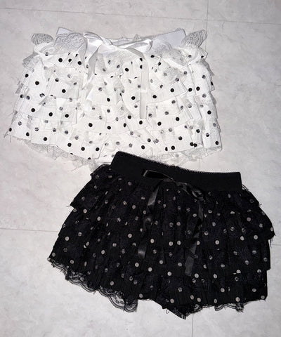 ドットレースフリルショートパンツ ／ dot lace frill short pants
