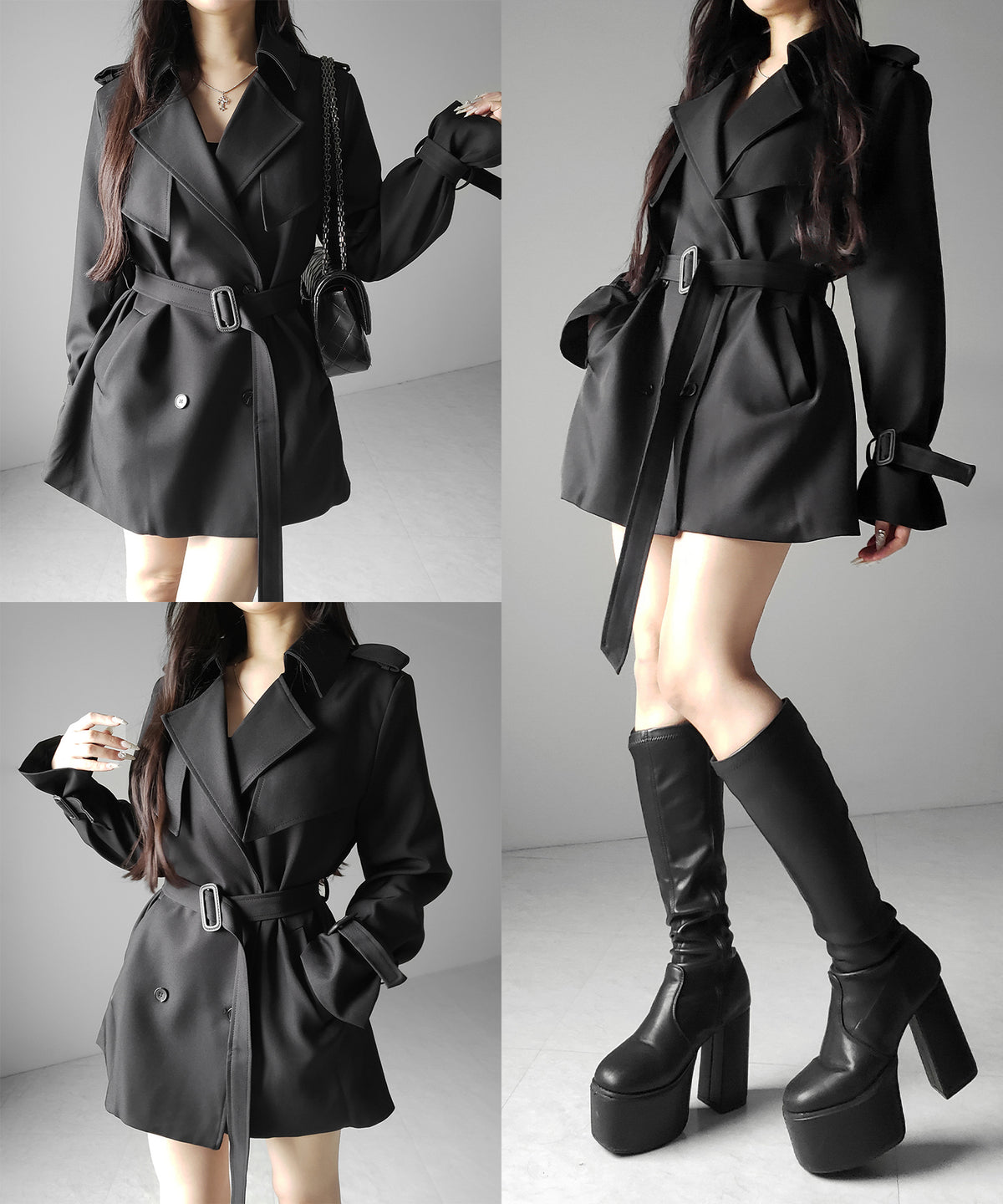 ウエストマークレディミドルトレンチコート ／ waistmark lady middle trench coat