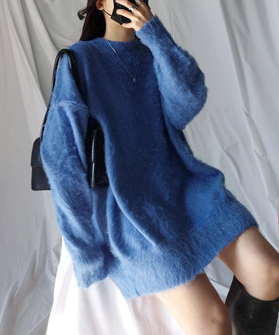 【 UNISEX 】モヘアライクＢＩＧニットプルオーバー