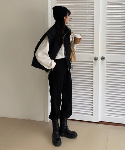 【 新色追加／７色展開 】ハイネックドローコードエコダウンベスト