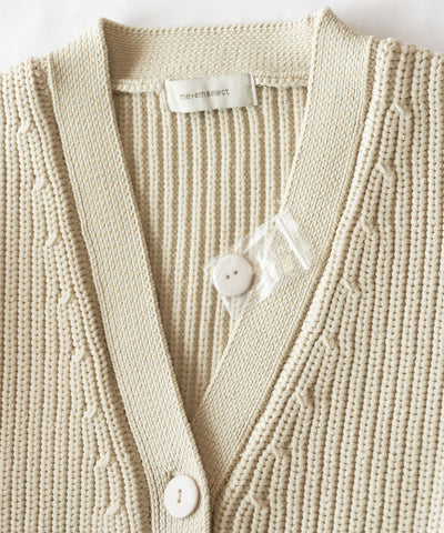 【 ミームセレクトオリジナル 】ショート丈ボリュームリブニットカーディガン ／ short volume libknit cardigan