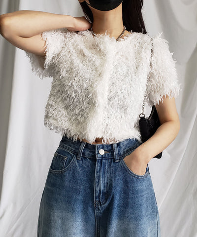 ～ NEW 2023SS ～ ムードフェザーショートトップス ／ mood feather short tops