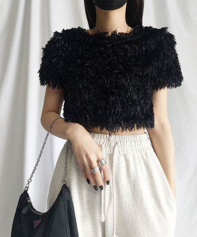 ～ NEW 2023SS ～ ムードフェザーショートトップス ／ mood feather short tops