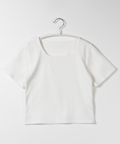 【 ６color 】スクエアネッククロップドちびＴシャツ