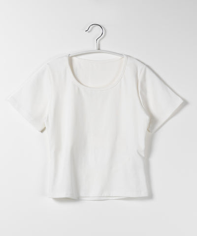 【 ５color 】カットアウトバックスリットクロップドＴシャツ