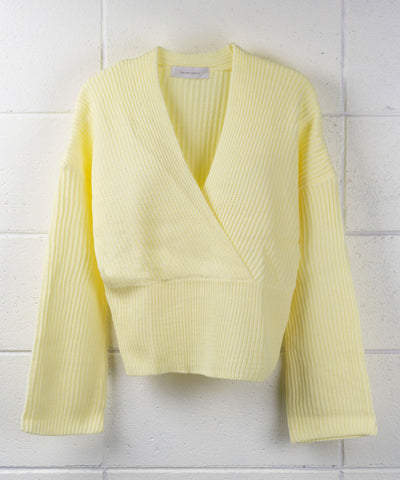 【 5color 】ウエストリブカシュクールショートニット