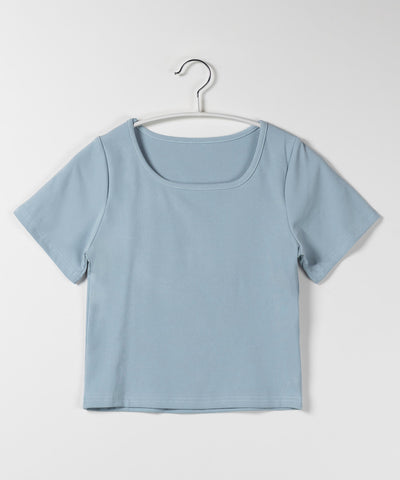 【 ６color 】スクエアネッククロップドちびＴシャツ