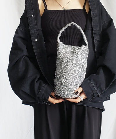 【 ２color 】メタリックシャギーハンドミニバッグ ／ metallic shaggy hand mini bag 【 韓国製 】