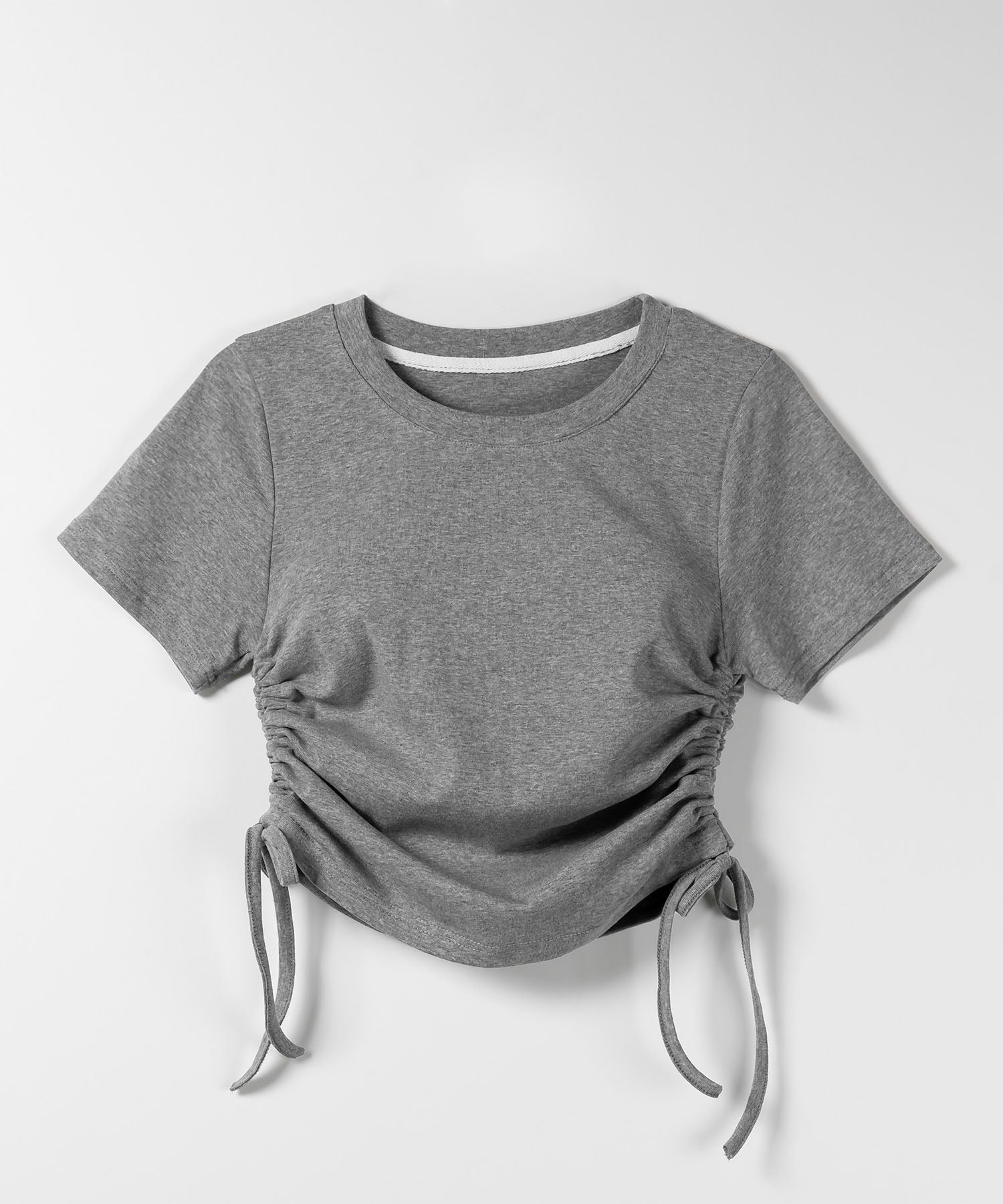 【 ８color 】サイドシャーリングリボンショート半袖Ｔシャツ