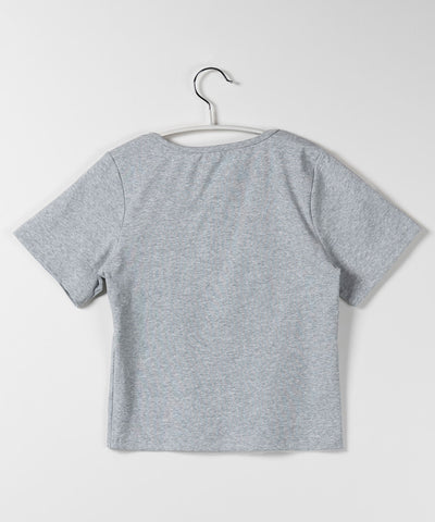 【 ６color 】スクエアネッククロップドちびＴシャツ