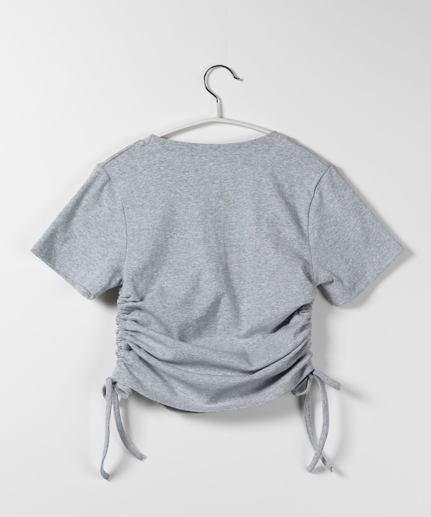 【 ８color 】サイドシャーリングリボンショート半袖Ｔシャツ